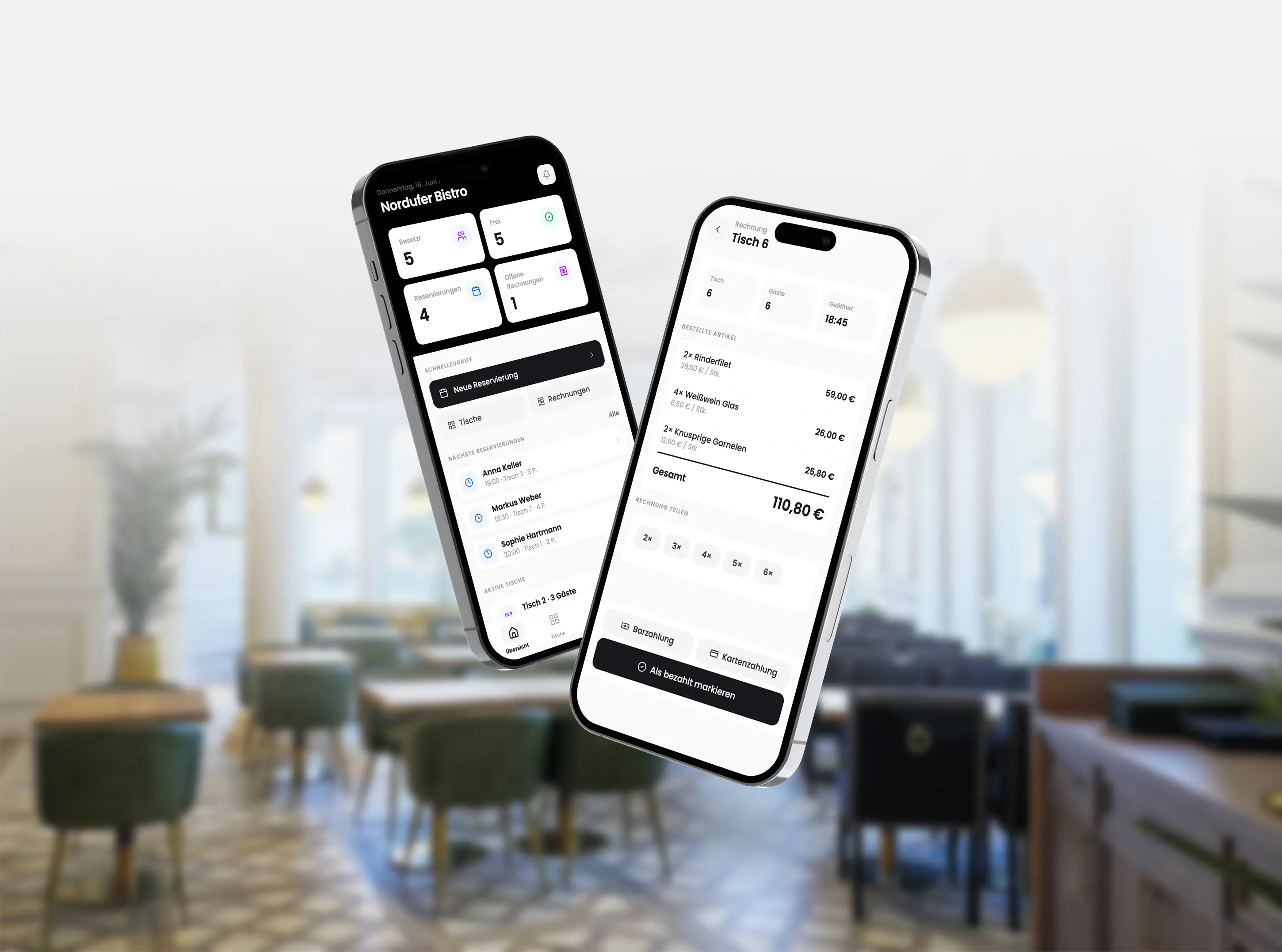 Web-App für Restaurantmanagement