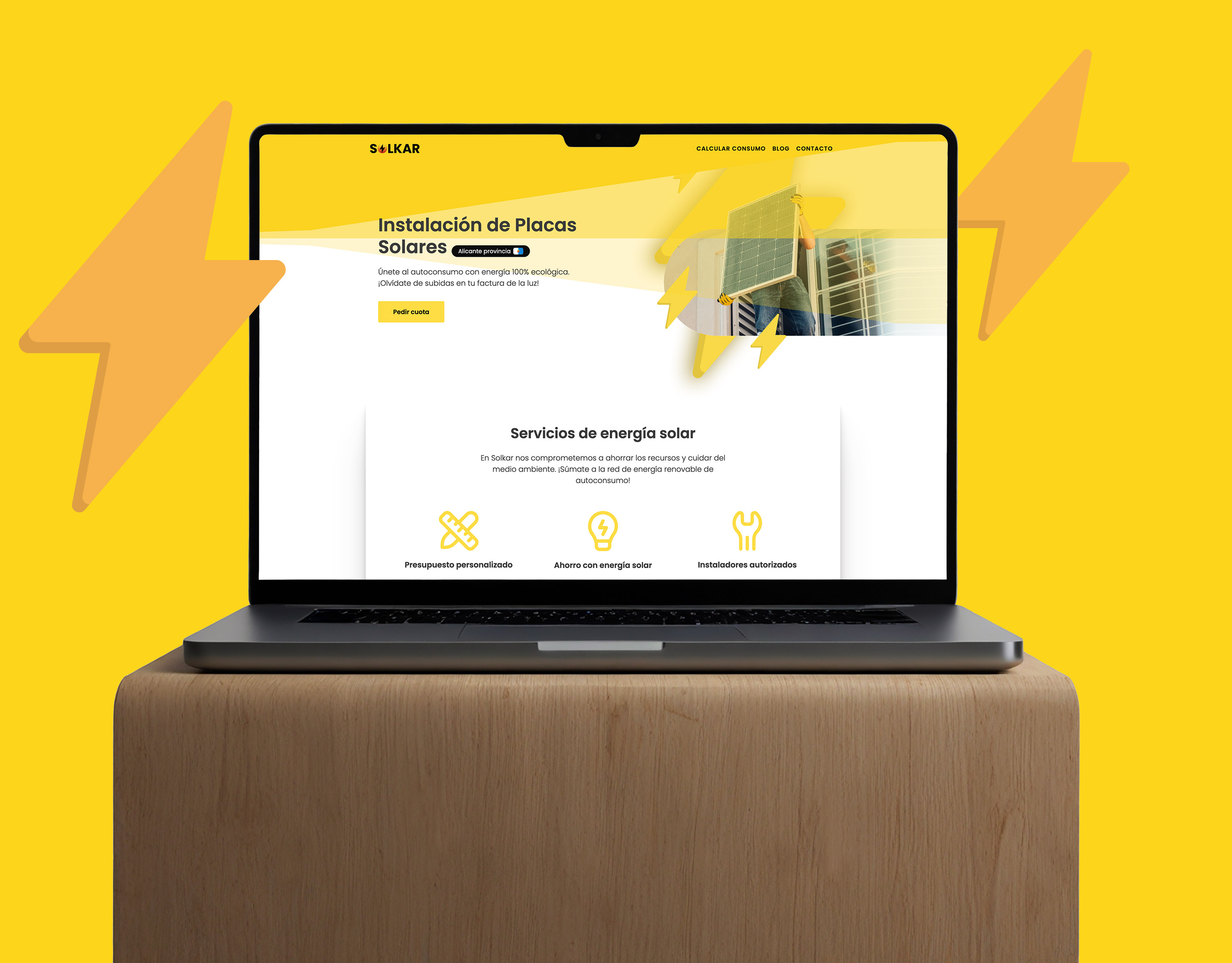 Solkar Placas Solares Landing Page